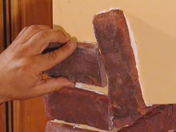 set angled cut bricks on wall set angled cut bricks on wall