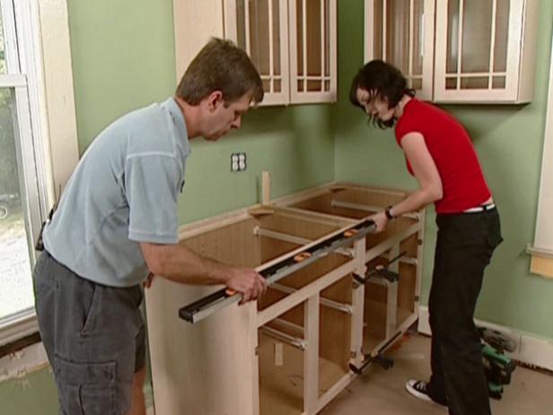 attach the base cabinet attach the base cabinet