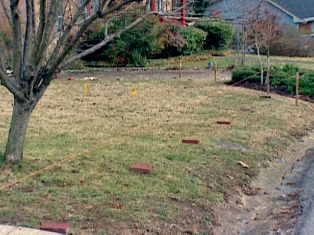 mark out location of fence and corner post holes mark out location of fence and corner post holes