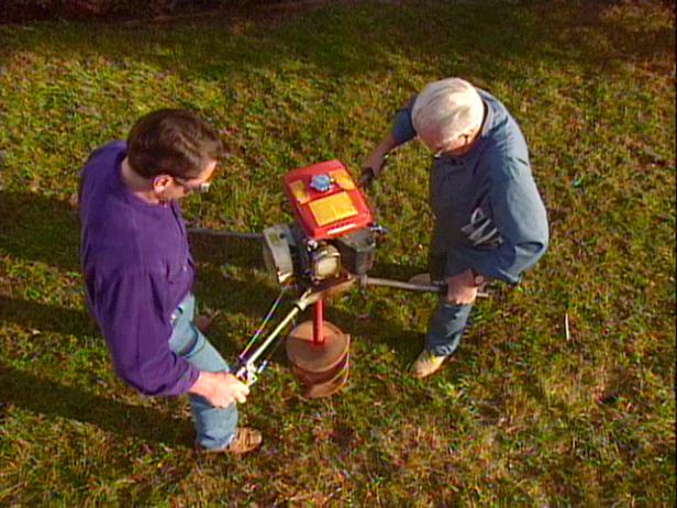 dig post holes at each of locations marked dig post holes at each of locations marked