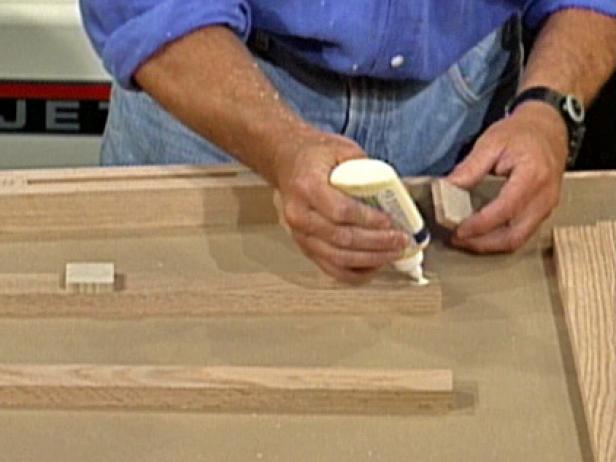 glue three squares to each of four strips glue three squares to each of four strips