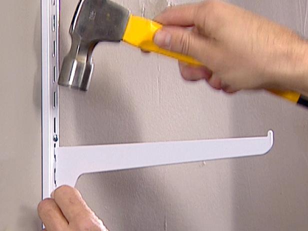 Insert the Shelf Brackets Hammer in Shelf Brackets