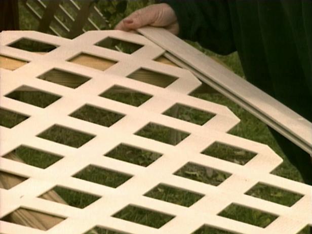 Snap molding onto the lattice to give it a more finished look.