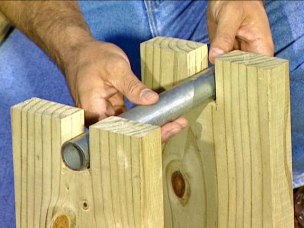 Notched Out Upright Accepts Pivot Bar for Seesaw Notched Out Upright Accepts Pivot Bar for Seesaw