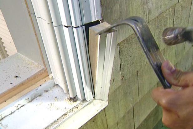 loosen and remove pieces of trim with pry bar loosen and remove pieces of trim with pry bar