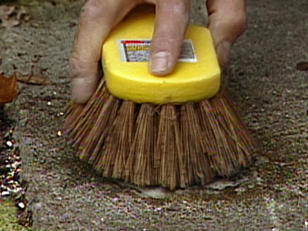 use stain remover and stiff bristle brush to clean use stain remover and stiff bristle brush to clean