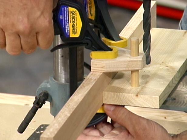 align drill bit for second hole and clamp in place align drill bit for second hole and clamp in place