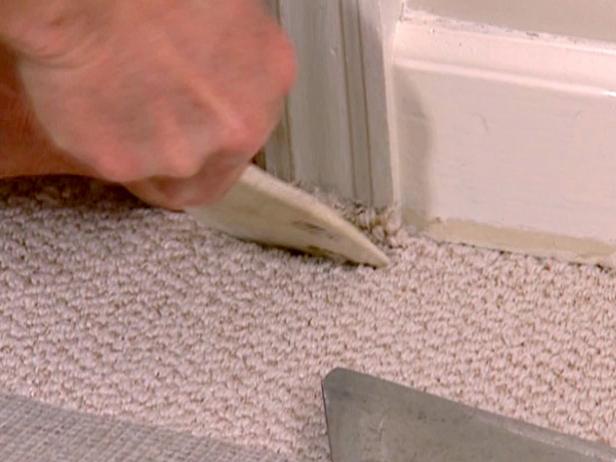 tack carpet down into the gulley with paddle tack carpet down into the gulley with paddle