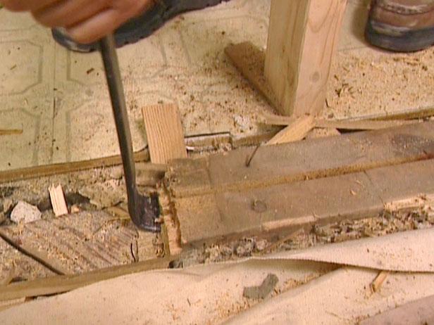"with headers in, cut and pry out bottom plat "with headers in, cut and pry out bottom plat