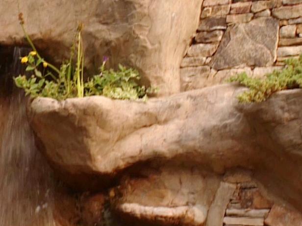 waterfall like stone but is really wire and cement waterfall like stone but is really wire and cement