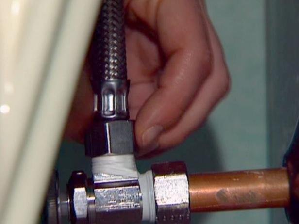 flexible supply tube is connected to tank valve flexible supply tube is connected to tank valve