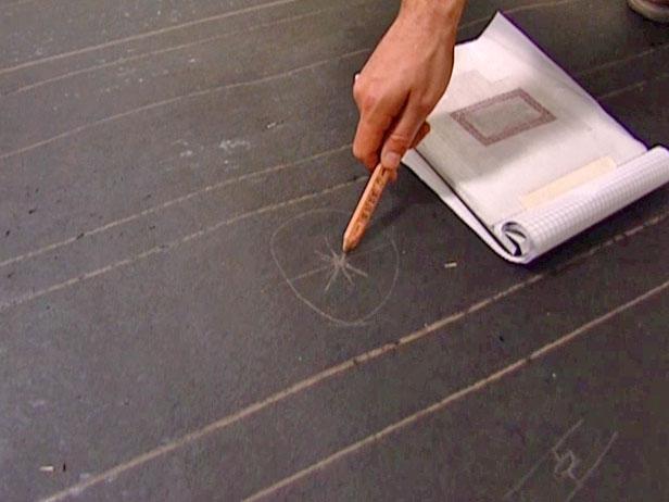 find the exact center of the room and place a mark find the exact center of the room and place a mark