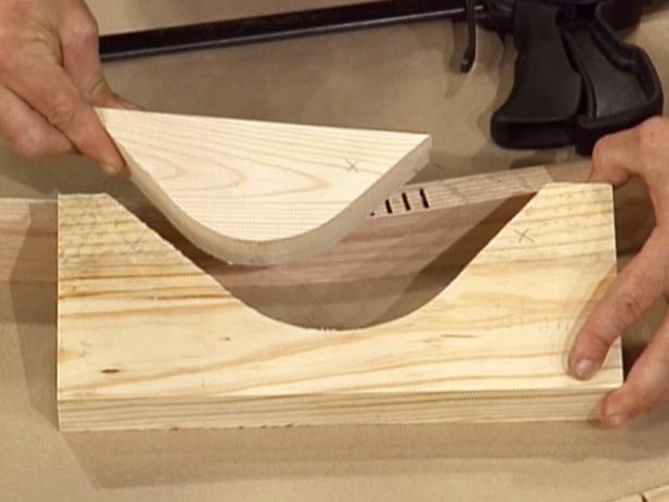 cut U shape from scrap piece of wood cut U shape from scrap piece of wood