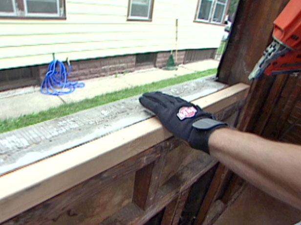 renail old sill to reinforce it renail old sill to reinforce it
