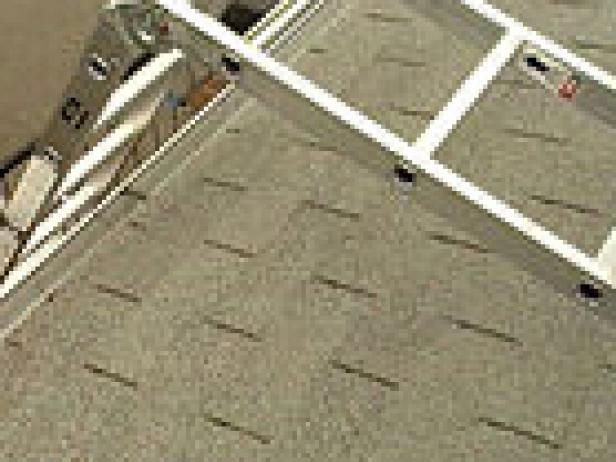 If an articulating ladder is not available, prop an extension ladder against the side of the roof.