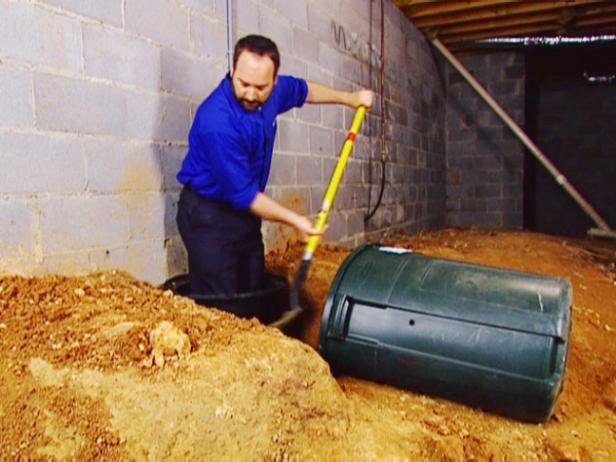 dig a hole for the sump dig a hole for the sump
