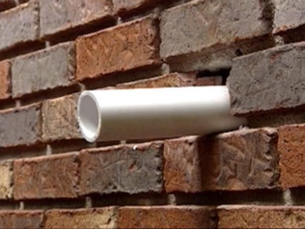 run PVC through wall run PVC through wall