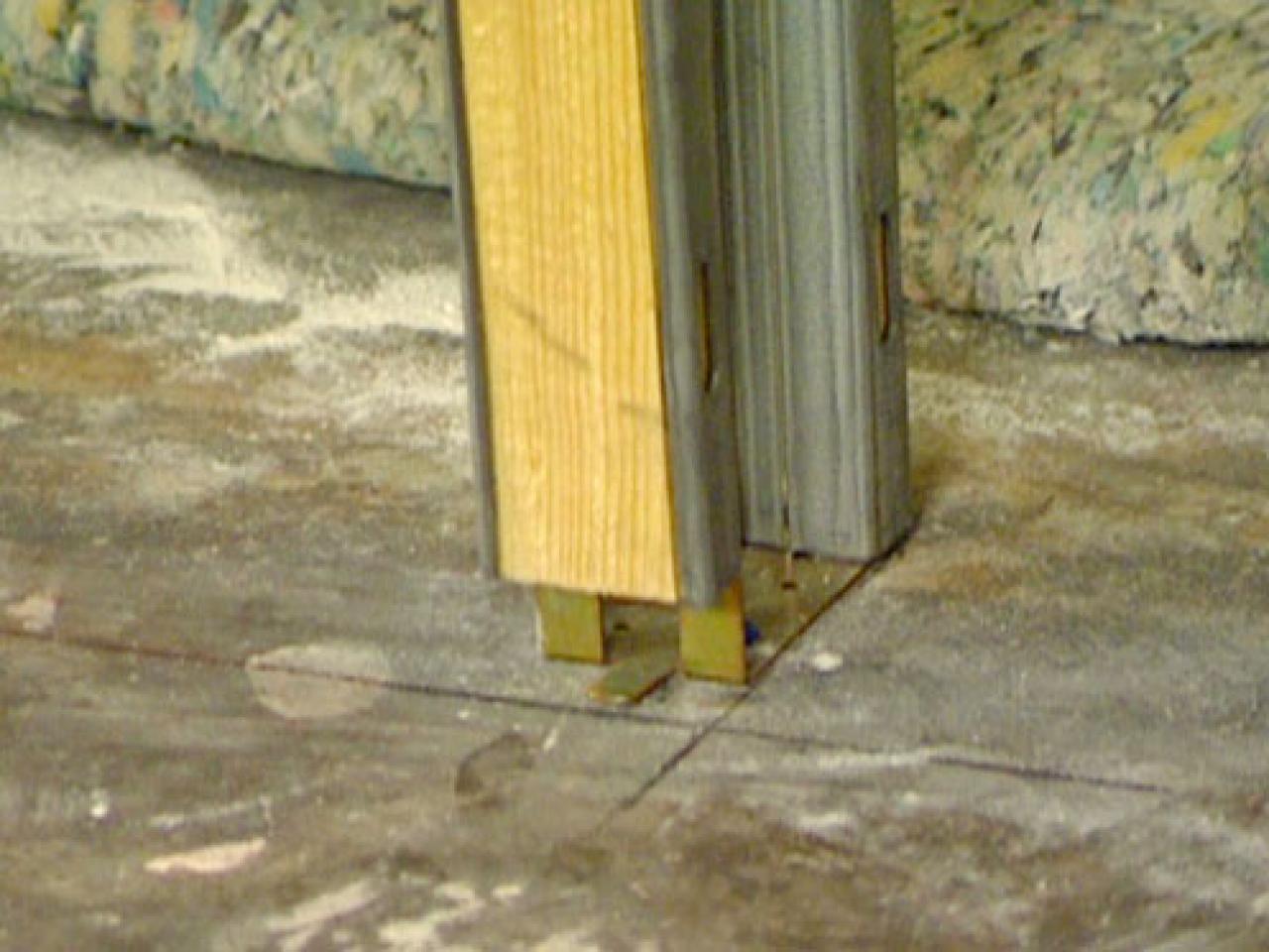 door pocket install studs diy floor frame attach header split doors steel hardware plywood johnson
