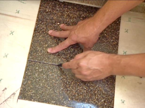 stagger seams of tiles, cutting them as needed stagger seams of tiles, cutting them as needed