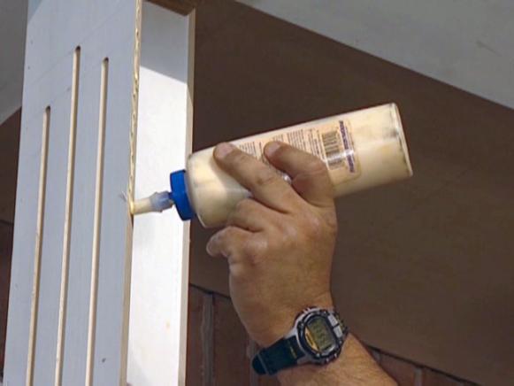 add wood glue down both mitered corners add wood glue down both mitered corners
