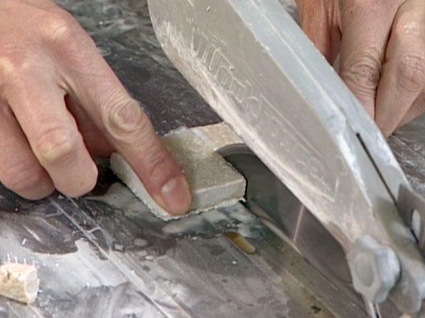 use wet saw to cut end tiles use wet saw to cut end tiles