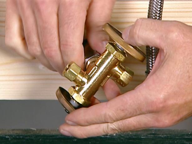 install double compression stop to water line install double compression stop to water line