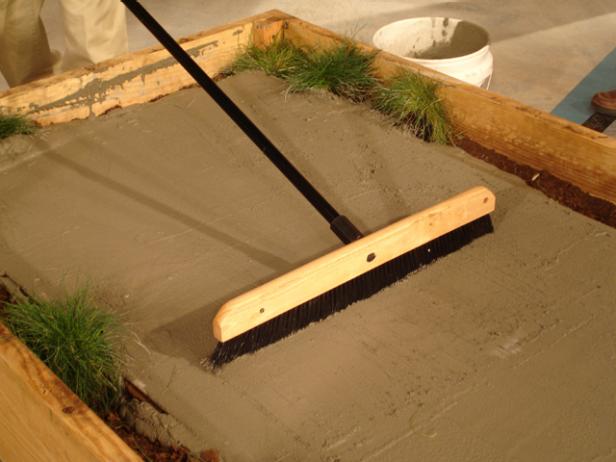 drag concrete finishing broom across surface drag concrete finishing broom across surface
