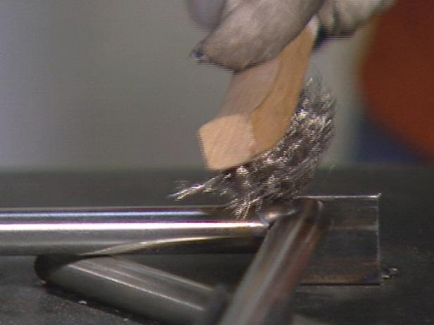 after weld use wire brush to clean burn mark after weld use wire brush to clean burn mark