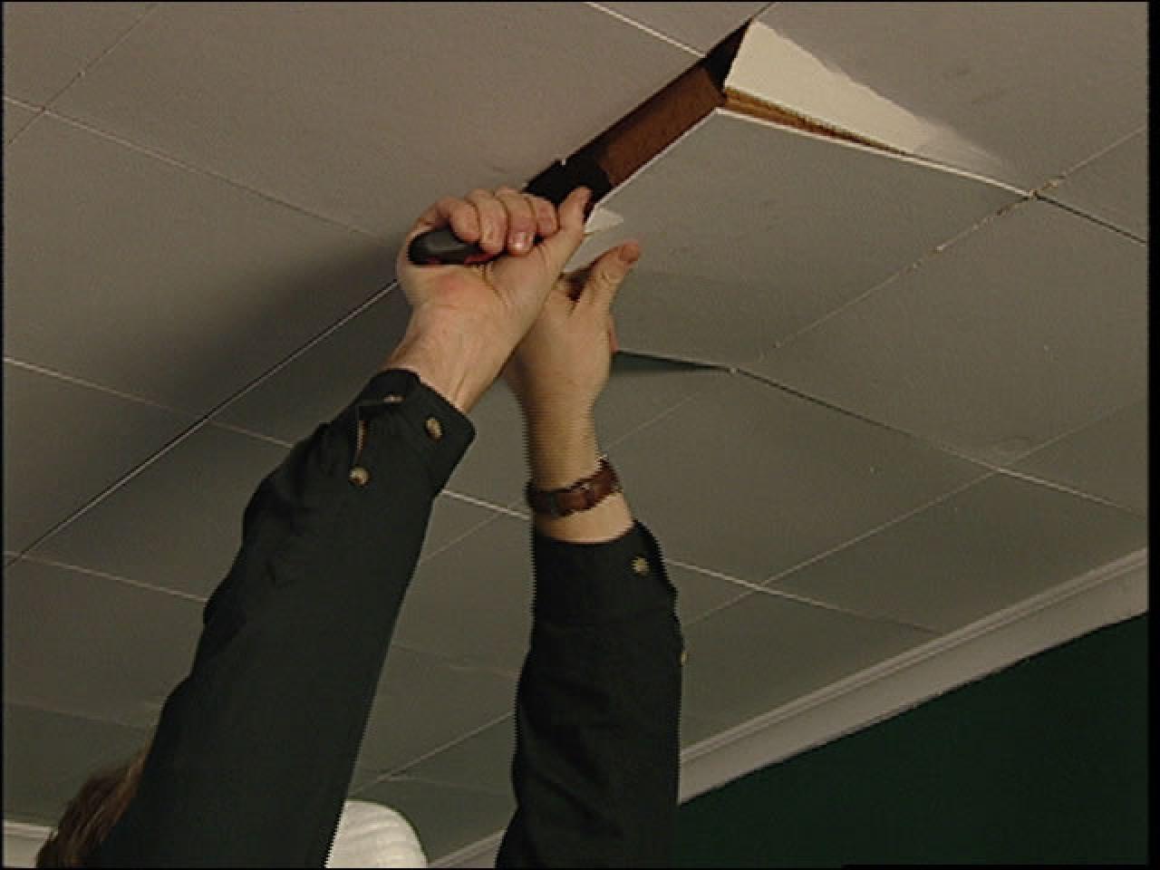 How to Replace Ceiling Tiles with Drywall howtos DIY