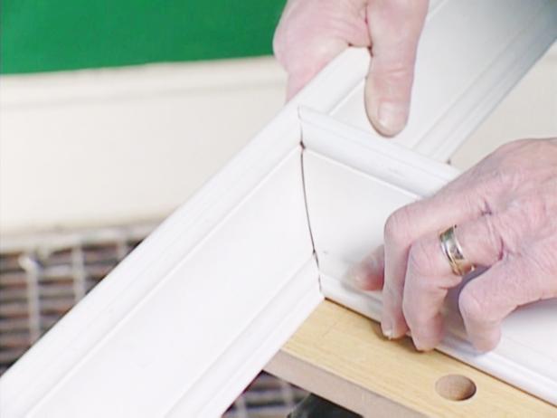 check the fit against scrap piece of molding check the fit against scrap piece of molding