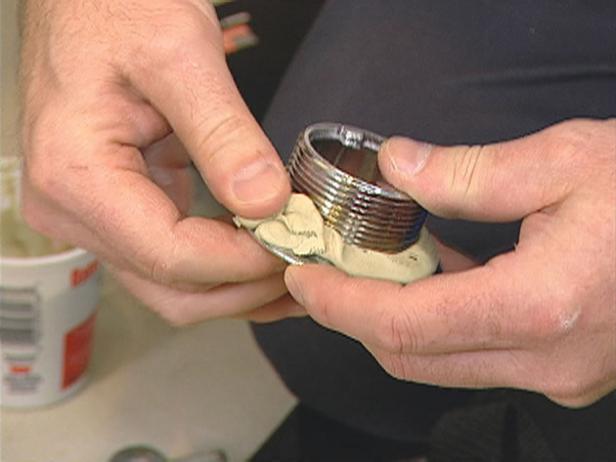 plummers putty is applied to the retaining ring plummers putty is applied to the retaining ring