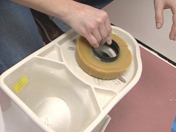 new wax ring installed in bottom of bowl new wax ring installed in bottom of bowl