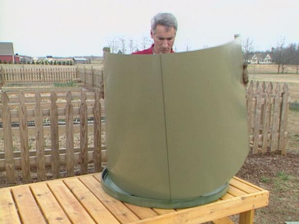 lay out parts of compost barrel to assemble lay out parts of compost barrel to assemble