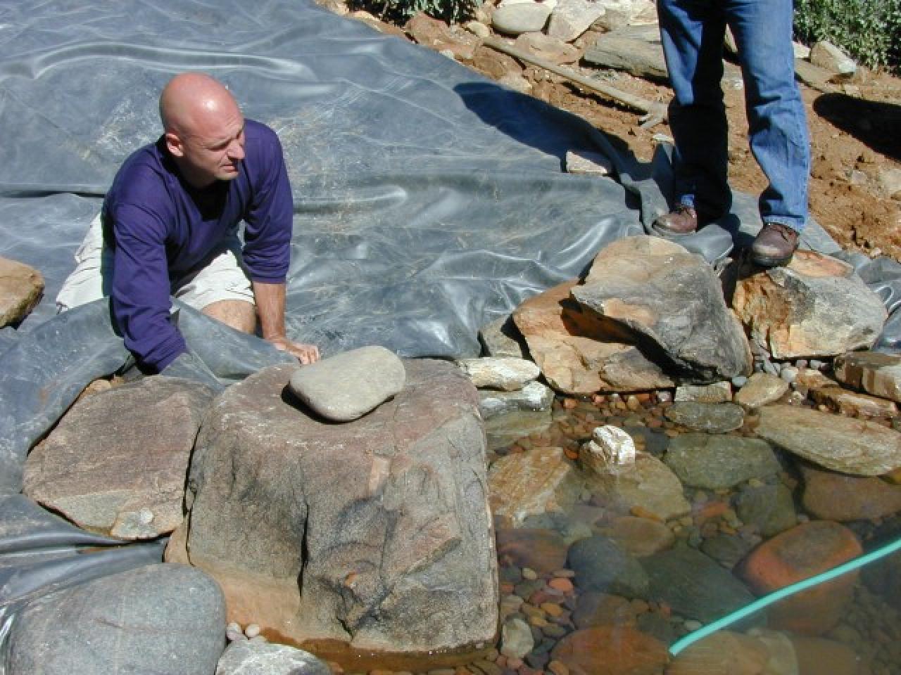 How to Create a Pond and Stream for an Outdoor Waterfall ...