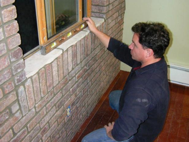 Set the sills and check them for level Set the sills and check them for level
