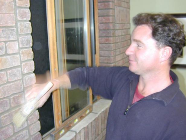 use a paintbrush to brush off excess mortar use a paintbrush to brush off excess mortar