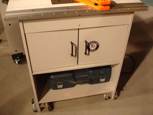 router table has full storage cabinet router table has full storage cabinet