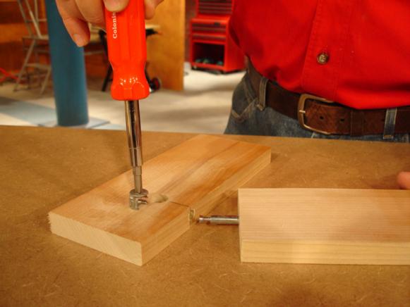 turn cam piece with screwdriver turn cam piece with screwdriver