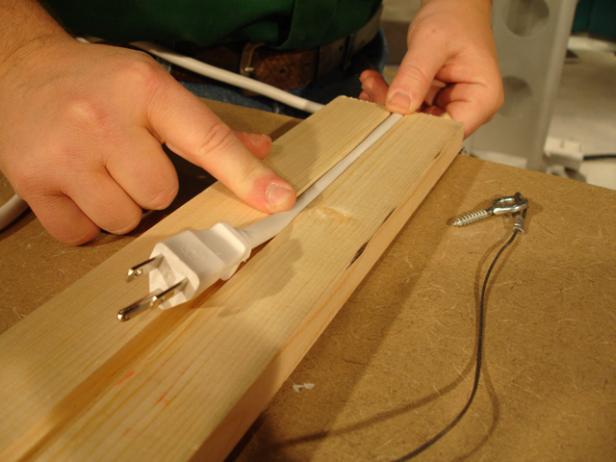 use router to cut groove for power cord use router to cut groove for power cord
