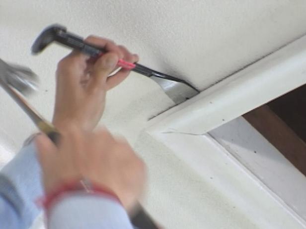 take off existing trim from trapdoor take off existing trim from trapdoor