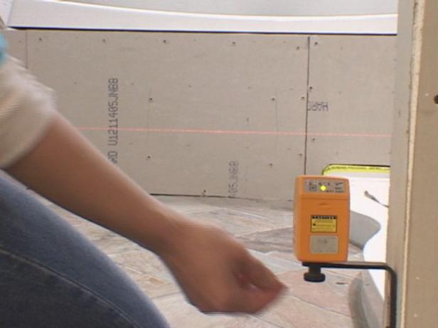 set laser level from top of tub deck set laser level from top of tub deck