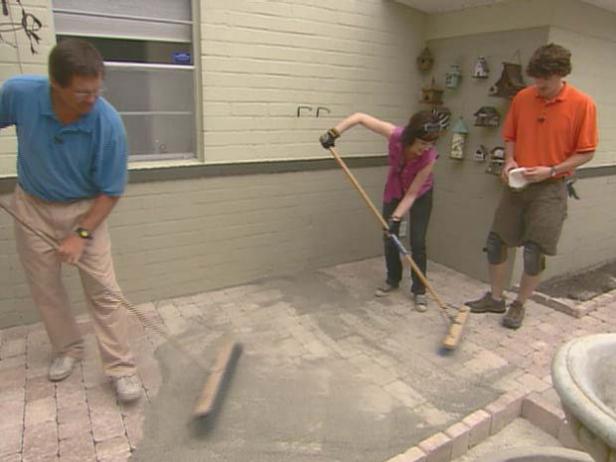 re sweep surface with remaining dry sand re sweep surface with remaining dry sand