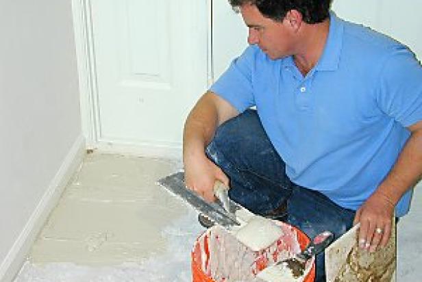 apply thinset with smooth end of trowel apply thinset with smooth end of trowel