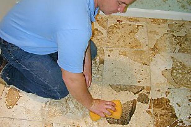 cleaning the grout cleaning the grout