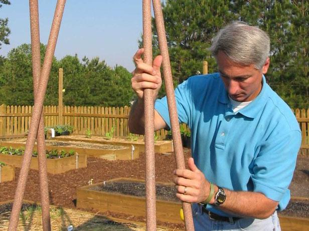 set poles in ground and angle toward center set poles in ground and angle toward center