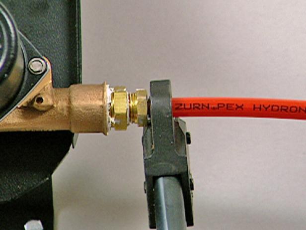 attach PEX line to port attach PEX line to port