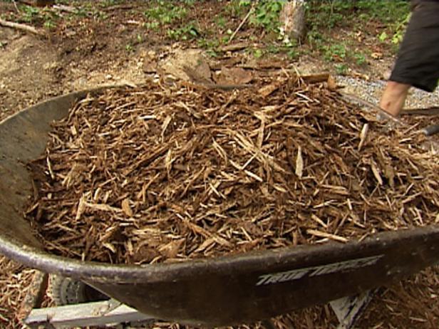 mulch is used to fill in gaps of flagstone pathway mulch is used to fill in gaps of flagstone pathway