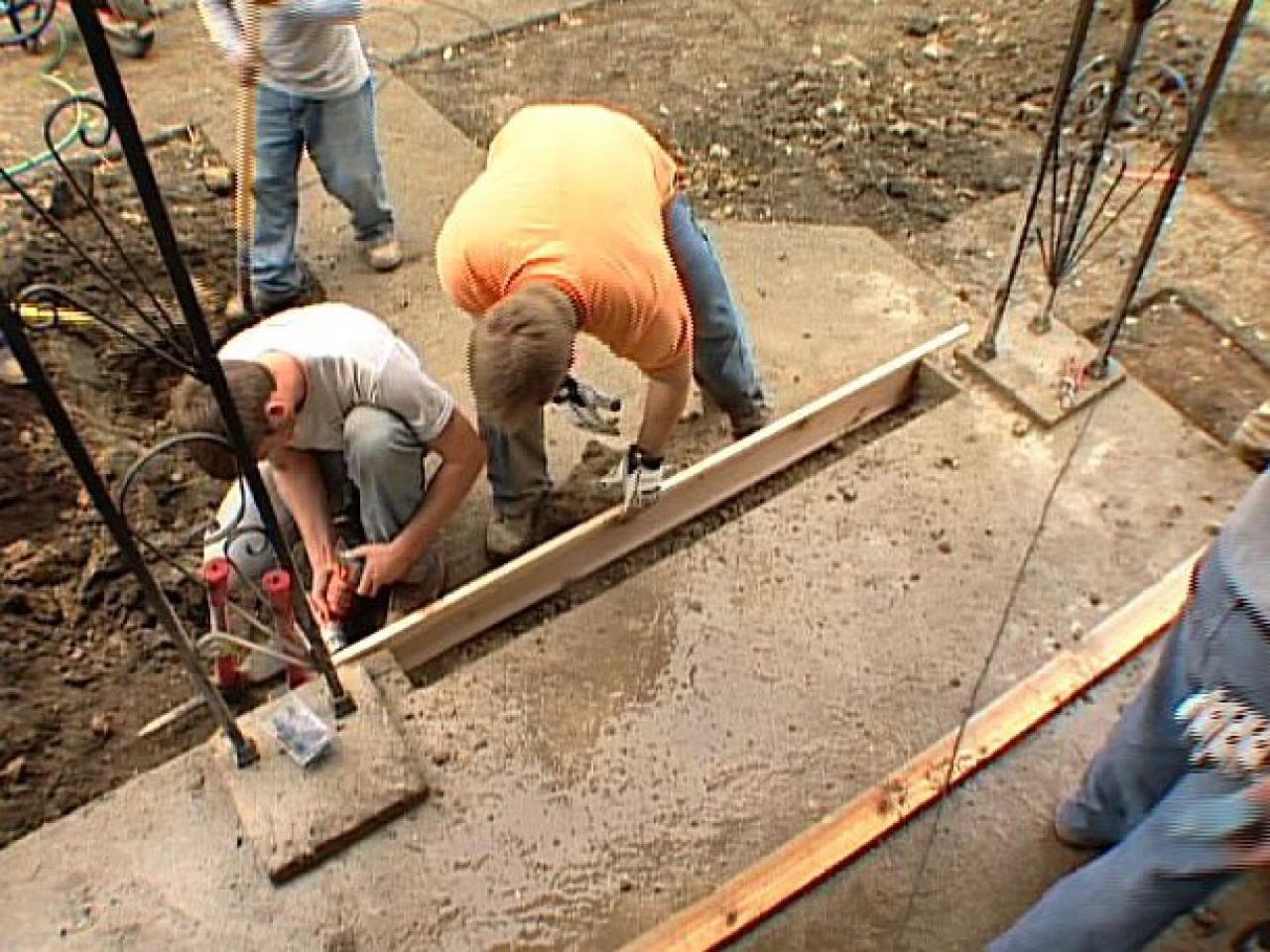 How do you repair concrete steps?