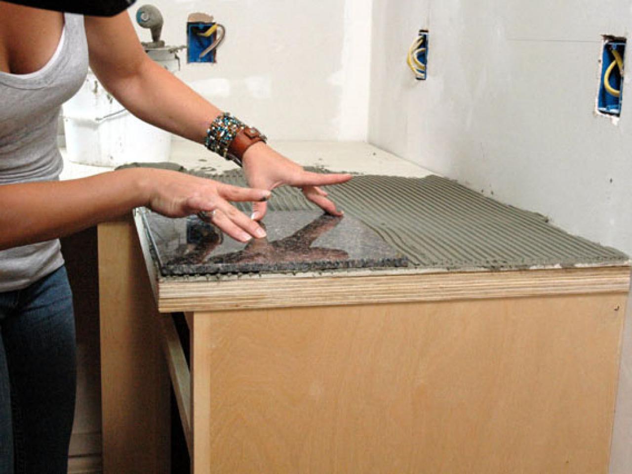 How to Install A Granite Tile Kitchen Countertop howtos DIY