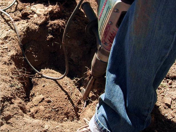 Dig Holes for Arbor Posts with an Auger Dig Holes for Arbor Posts with an Auger